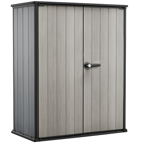High Store PLUS Outdoor Storage Cabinet – 1400L Weather-Resistant Resin Garden Storage