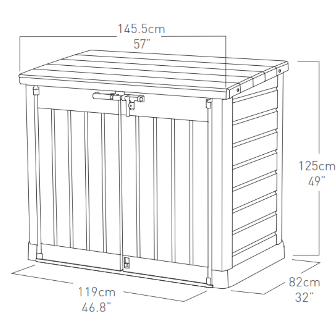Store It Out Max Outdoor Storage Box – 1200L Weather-Resistant Garden Storage Unit