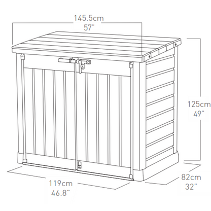 Store It Out Max Outdoor Storage Box – 1200L Weather-Resistant Garden Storage Unit